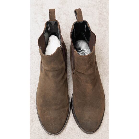 Thursday Boot Company Duchess Dark Olive Suede Chelsea Boots Womens Size 7 - Picture 14 of 16